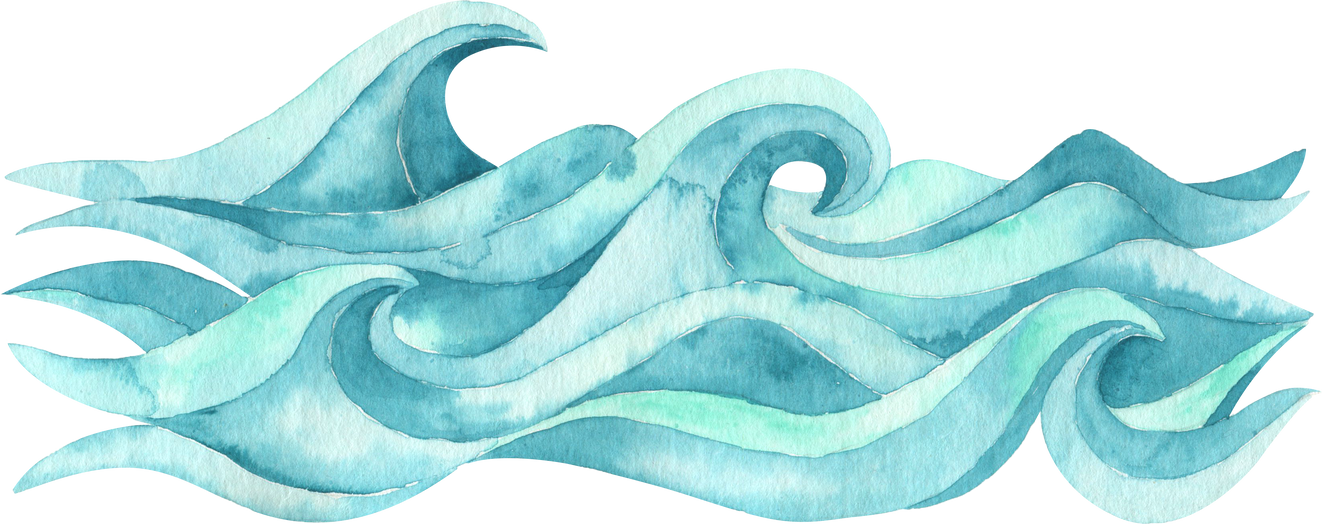 watercolor waves